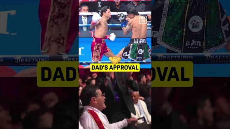 Ryan Garcia's dad really enjoyed that knockdown in round 1 👏 #fightnightraw 🤳