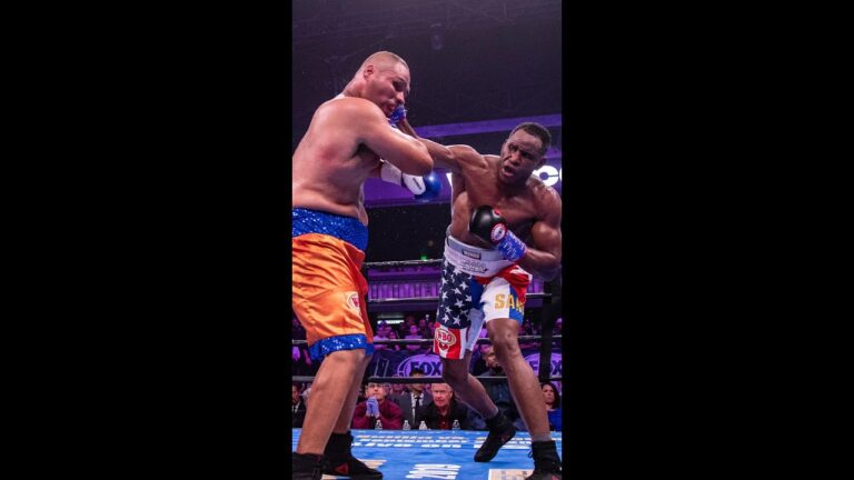 Frank Sanchez takes out fighter 55lbs heavier than him