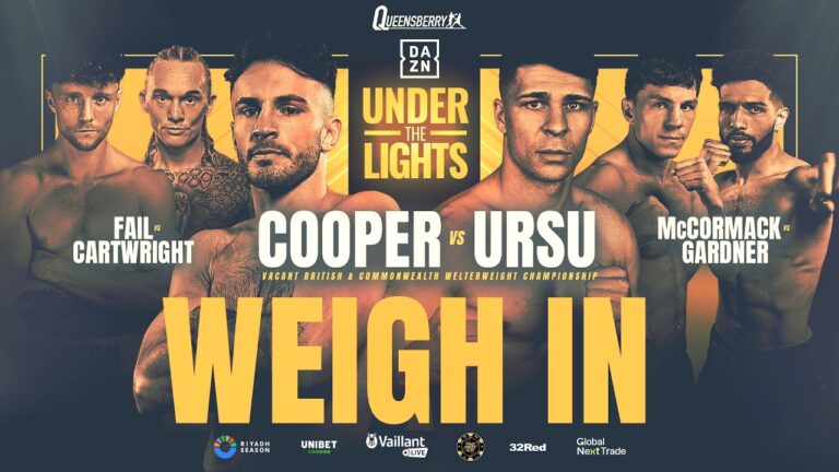 LIVE Weigh-In | Owen Cooper vs Constantin Ursu | Under the Lights ⚡️