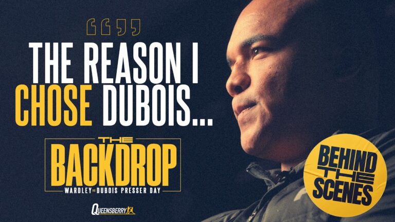 WARDLEY VS DUBOIS Announcement Presser Day – The Backdrop 🎬🍿