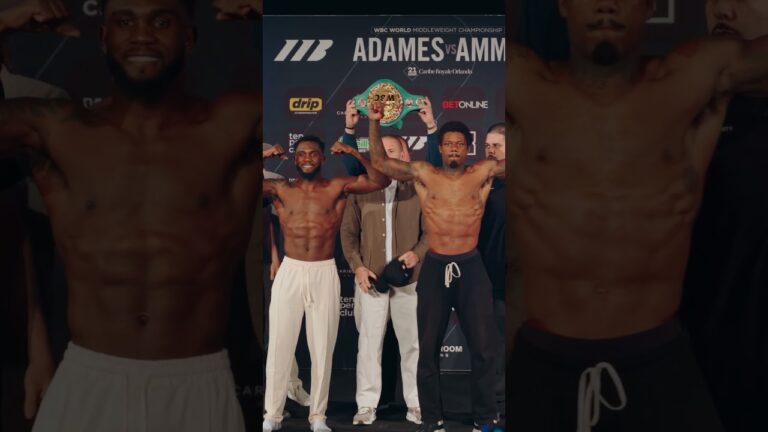 INTENSE FINAL FACE OFF: Adames Vs Williams: WBC World 160lbs Title 🔥