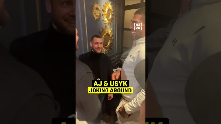 Anthony Joshua & Oleksandr Usyk are in high spirits 😅