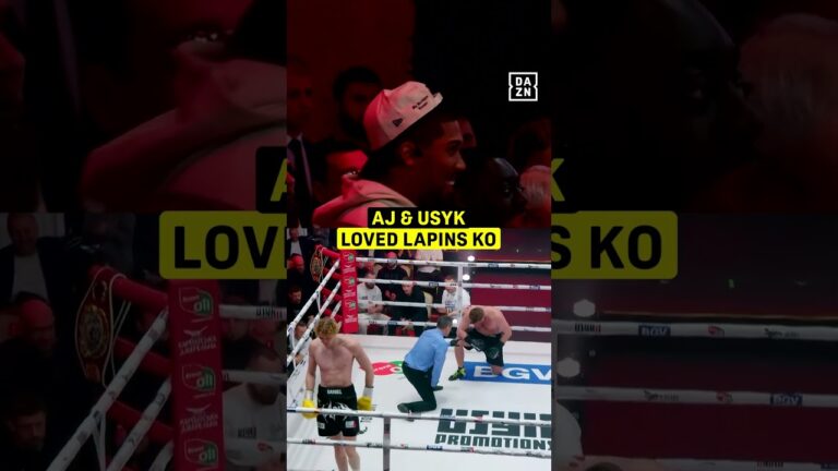 Anthony Joshua & Oleksandr Usyk approved of that stoppage 👏