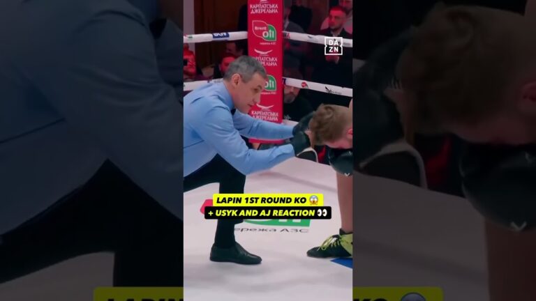 Oleksandr Usyk and Anthony Joshua approve of Daniel Lapin’s round 1 KO 👏