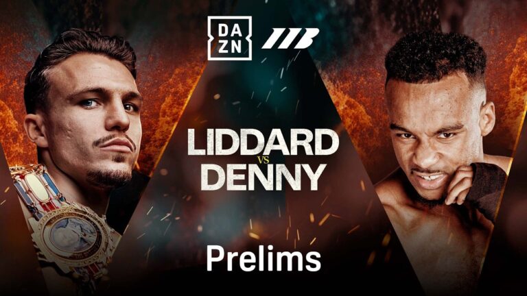 GEORGE LIDDARD VS. TYLER DENNY PRELIMS LIVESTREAM