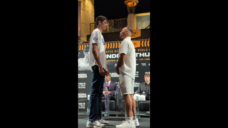 First Faceoff of Fight Week between Fundora and Thurman