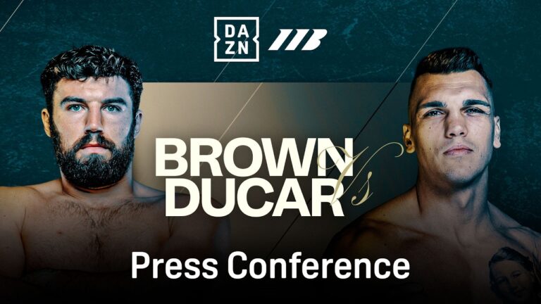 PAT BROWN VS. VASIL DUCAR PRESS CONFERENCE LIVESTREAM