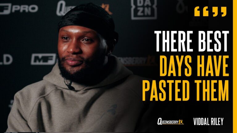 Viddal Riley HONEST on Saturday nights FIGHT NIGHT