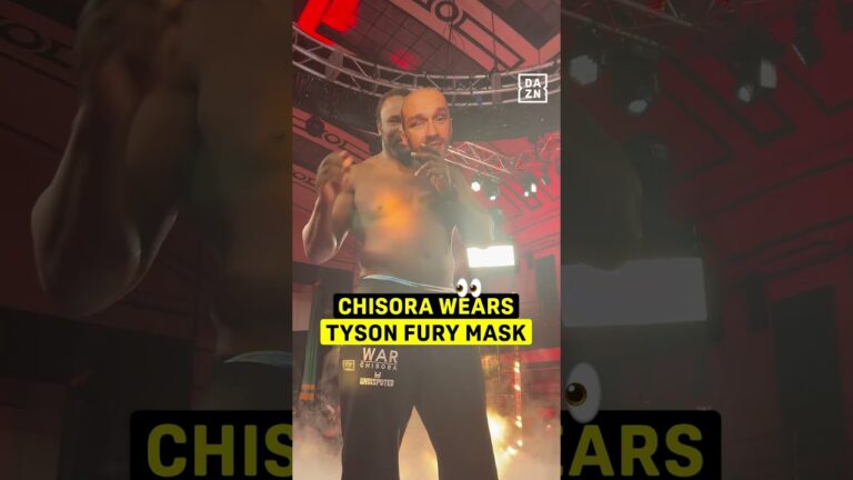 CHISORA WHIPS OUT TYSON FURY MASK 😭😭 #shorts