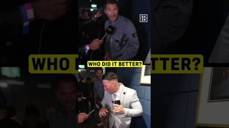 Just Eddie Hearn & Gymskin comparing shoulder rolls at Chisora vs. Wilder 😭