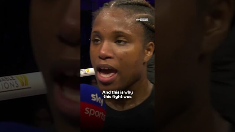 Caroline Dubois reacts to defeating Terri Harper by unanimous decision 🗣️👑 #boxing #shorts