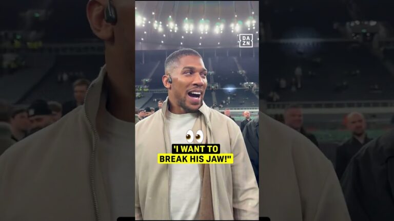 “I want to break his jaw!” Anthony Joshua is already lining up that Tyson Fury fight 😮‍💨