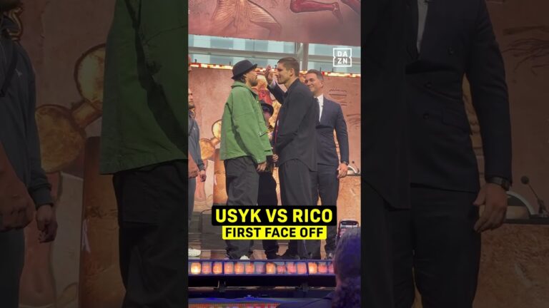 The FIRST FACE OFF between Usyk & Rico! 🤯 #shorts