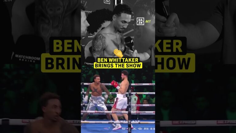 Ben Whittaker talks the talk and walks the talk 🗣️💥