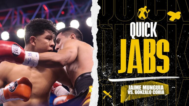 Quick Jabs | Jaime Munguía vs. Gonzalo Coria | 💥 KO (R3) — Munguía stays undefeated.