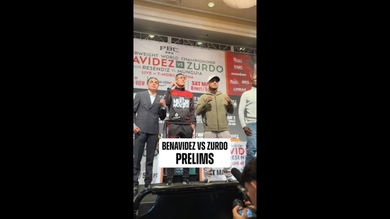 Benavidez vs Zurdo PRELIM FACE-OFFS
