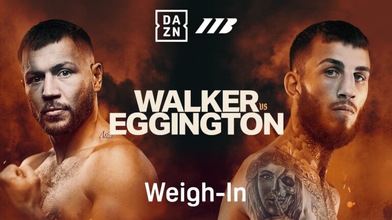 CONAH WALKER VS. SAM EGGINGTON WEIGH IN LIVESTREAM