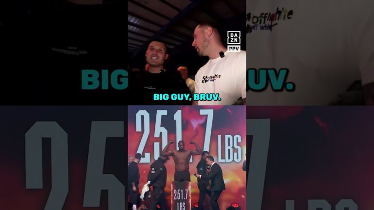 Gymskin couldn’t believe the SIZE of Daniel Dubois 🤯