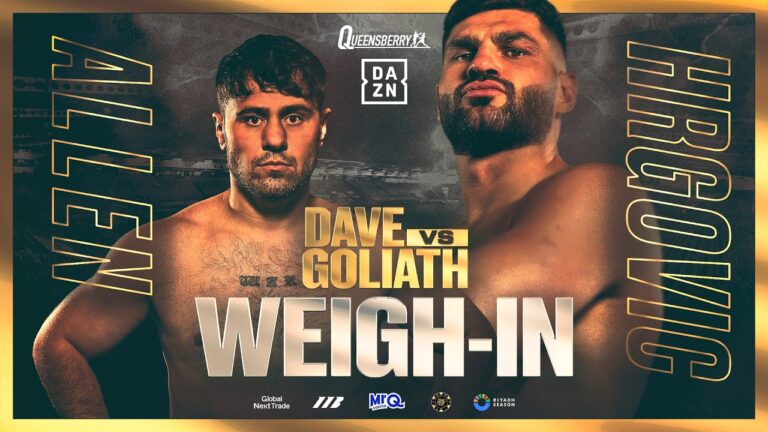 LIVE Weigh-In | Dave Allen vs Filip Hrgovic – Dave vs Goliath ⚔️