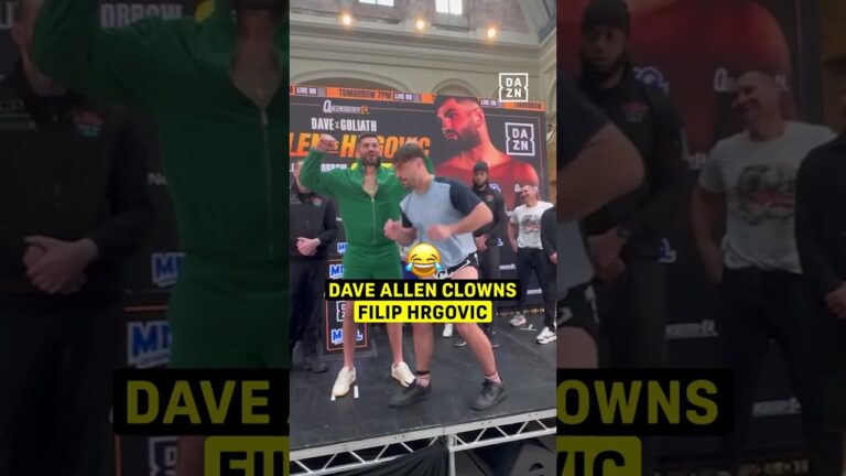 Dave Allen hilariously clowns Filip Hrgovic at their final face-off 😂