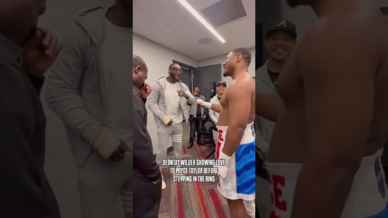 EONTAY WILDER SHOWING LOVE TO PRYCE TAYLOR BEFORE STEPPING IN THE RING! 🔥
