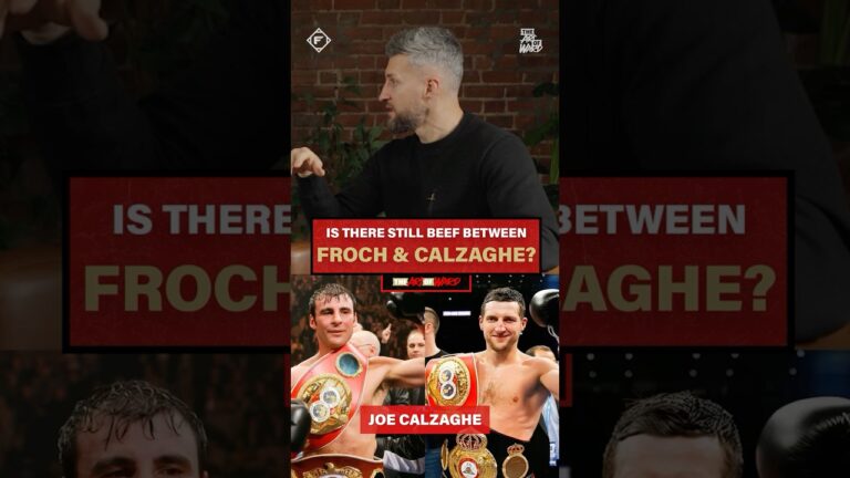Carl Froch is ready to end the so-called beef he has with Joe Calzaghe 🤝