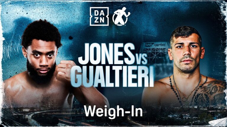 AMARI JONES VS. VINCENZO GAULTIERI WEIGH IN LIVESTREAM