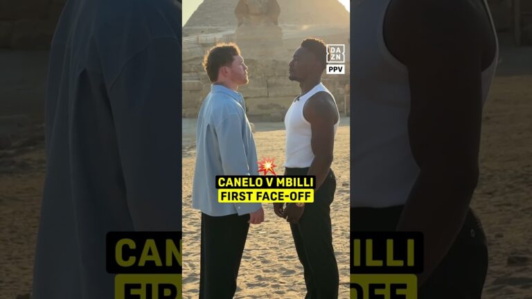 Canelo vs. Christian Mbilli first face-off by the pyramids in Egypt