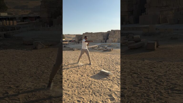 Anthony Joshua Shadowboxes At The Great Pyramid Of Giza