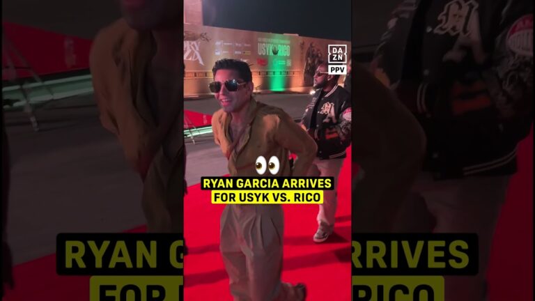 Ryan Garcia has arrived for Oleksandr Usyk vs. Rico Verhoeven 🙌