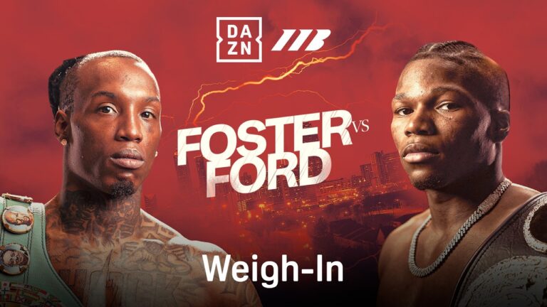 O’SHAQUIE FOSTER VS. RAY FORD WEIGH IN LIVESTREAM