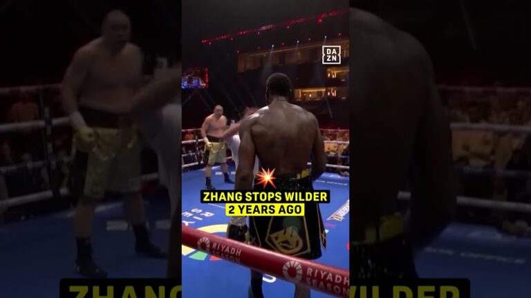 Zhilei Zhang really landed BIG on Deontay Wilder, on this day in 2024 😮‍💨🔥