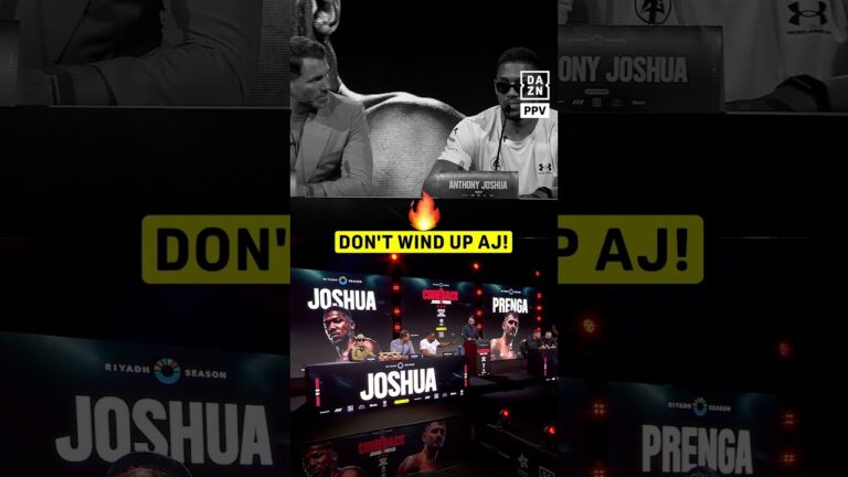Trying to antagonise Anthony Joshua is a huge mistake ⚠️