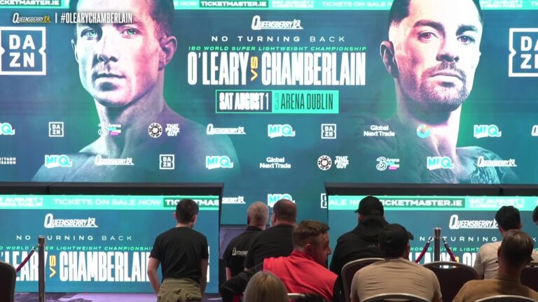 LIVE Launch Press Conference | Pierce O’Leary vs Mark Chamberlain | No Turning Back 🍀