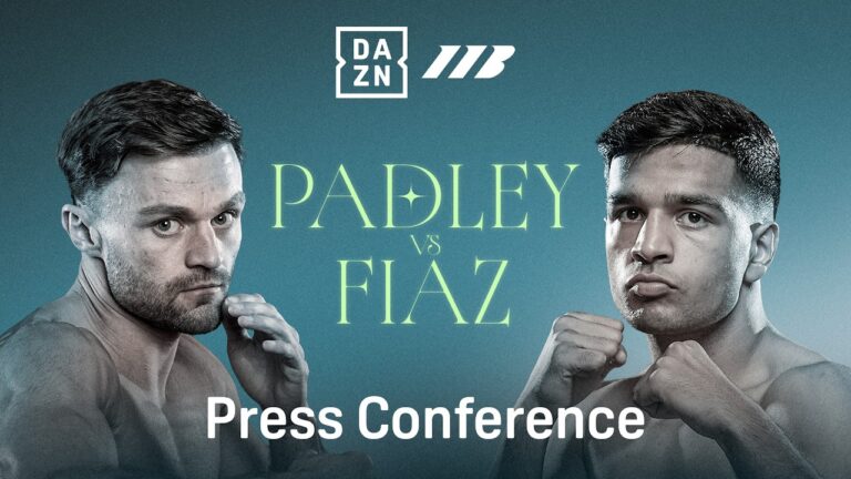 JOSH PADLEY VS. AQIB FIAZ PRESS CONFERENCE LIVESTREAM