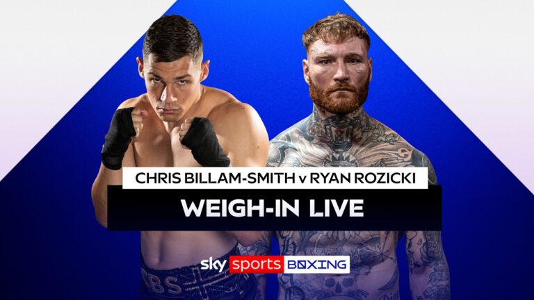LIVE WEIGH-IN! 🚨 Chris Billam-Smith v Ryan Rozicki