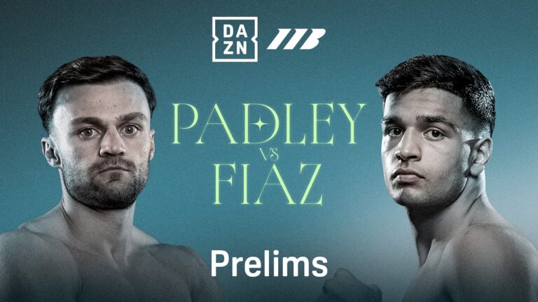 LIVE BOXING! JOSH PADLEY VS. AQIB FIAZ PRELIMS LIVESTREAM