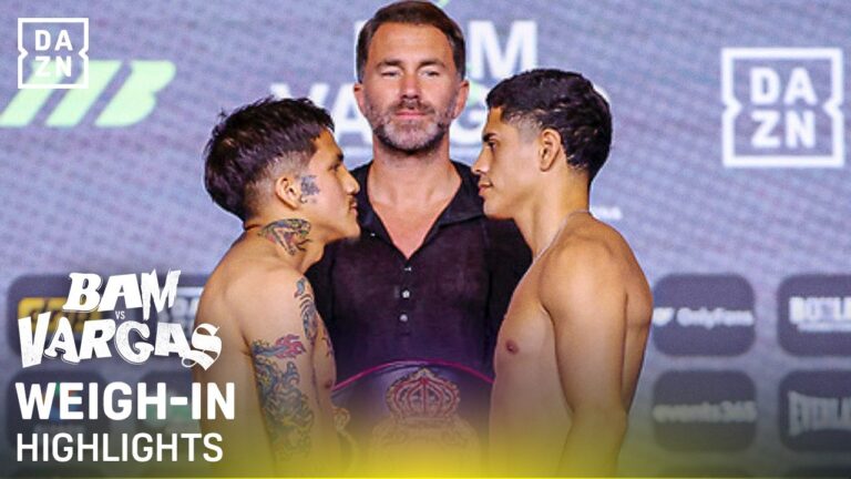 “Witness Greatness!” Bam Rodriguez vs. Antonio Vargas | Weigh-in highlights & Eddie Hearn reacts