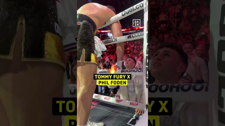 Phil Foden showed his appreciation for Tommy Fury after his victory against Eddie Hall 🤝