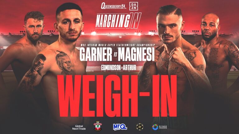 LIVE Weigh-In | Ryan Garner vs Michael Magnesi | Marching In! 🔴