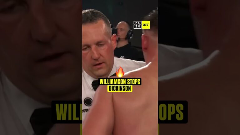 Troy Williamson landed a monster right hand when he stopped Mark Dickinson 💥
