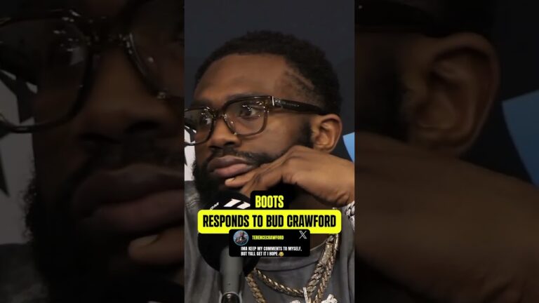 Boots isn’t worried about what Bud Crawford has to say 😳