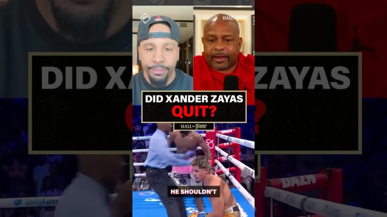 Roy and Dre go back-and-forth on what “quitting” in a boxing match really looks like 🏳️ #ZayasEnnis