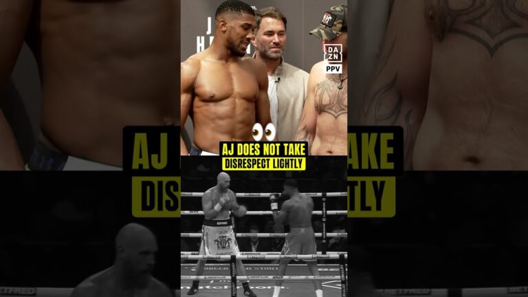 Never doubt if Anthony Joshua is ready for a fight at any moment 😤