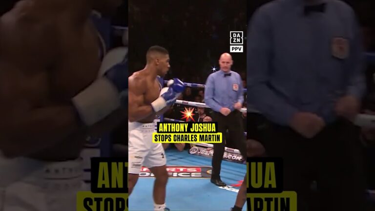 Two pinpoint right hands from Anthony Joshua took out Charles Martin