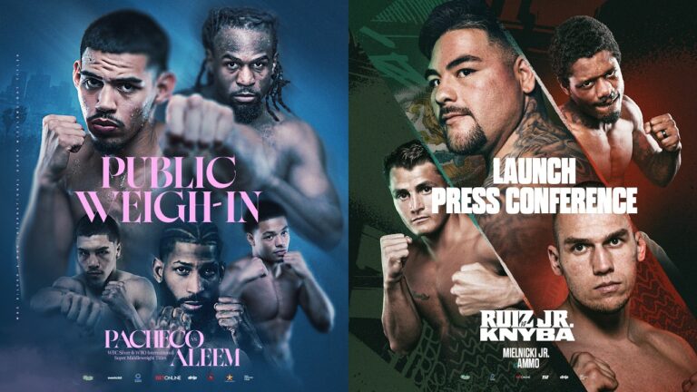 Diego Pacheco Vs Immanuwel Aleem Weigh In & Andy Ruiz Vs Damian Knyba Launch Presser | Matchroom
