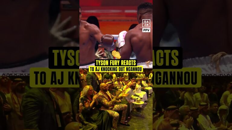 RARELY SEEN! Tyson Fury’s immediate reaction to Anthony Joshua knocking out Francis Ngannou 😱