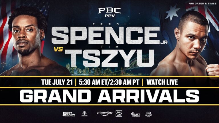Spence vs. Tszyu GRAND ARRIVALS LIVESTREAM