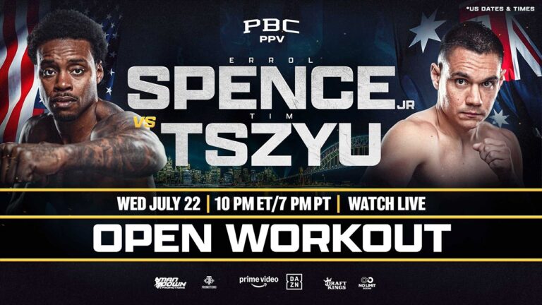 Spence vs. Tszyu OPEN WORKOUTS LIVESTREAM