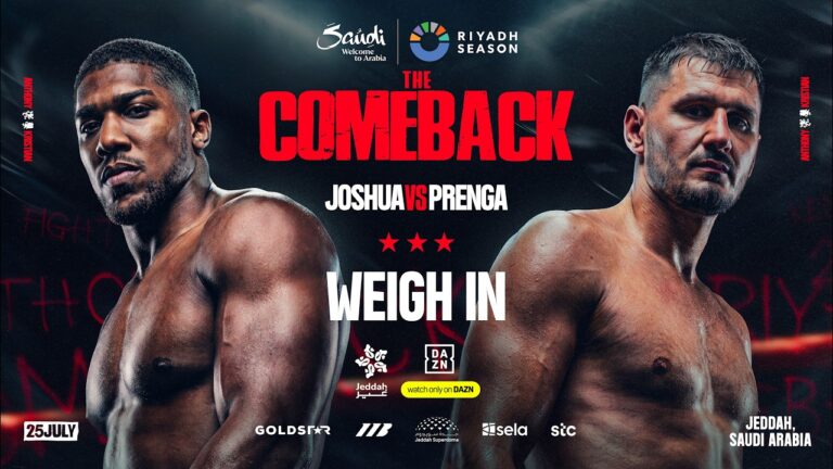 Anthony Joshua vs Kristian Prenga Weigh In | Matchroom Boxing